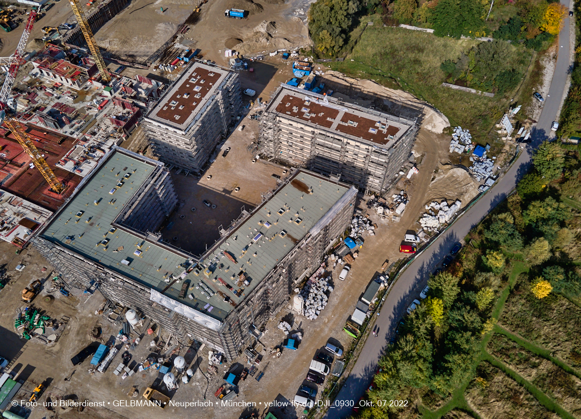 13.10.2022 - Baustelle Alexisquartier und Pandion Verde in Neuperlach